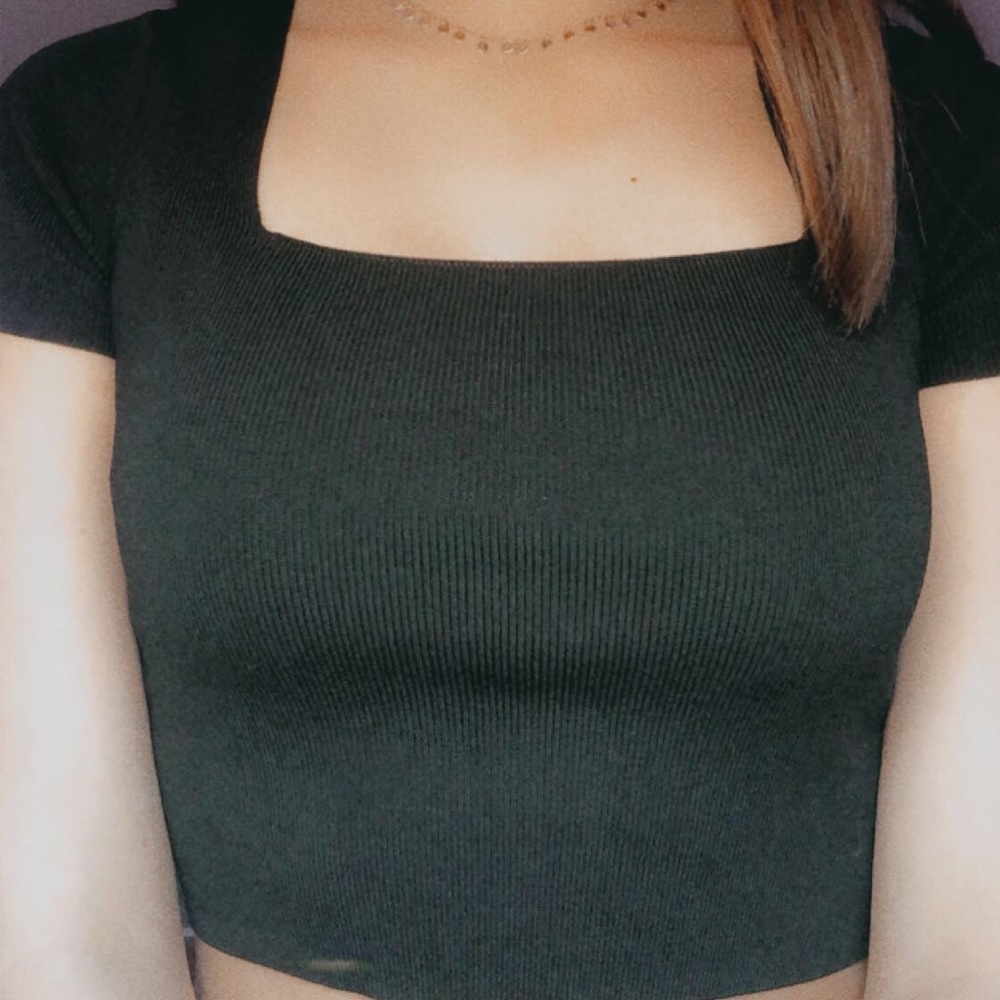 Pacsun cropped black top with a square neckline!!!